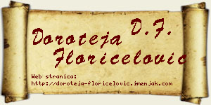 Doroteja Floričelović vizit kartica